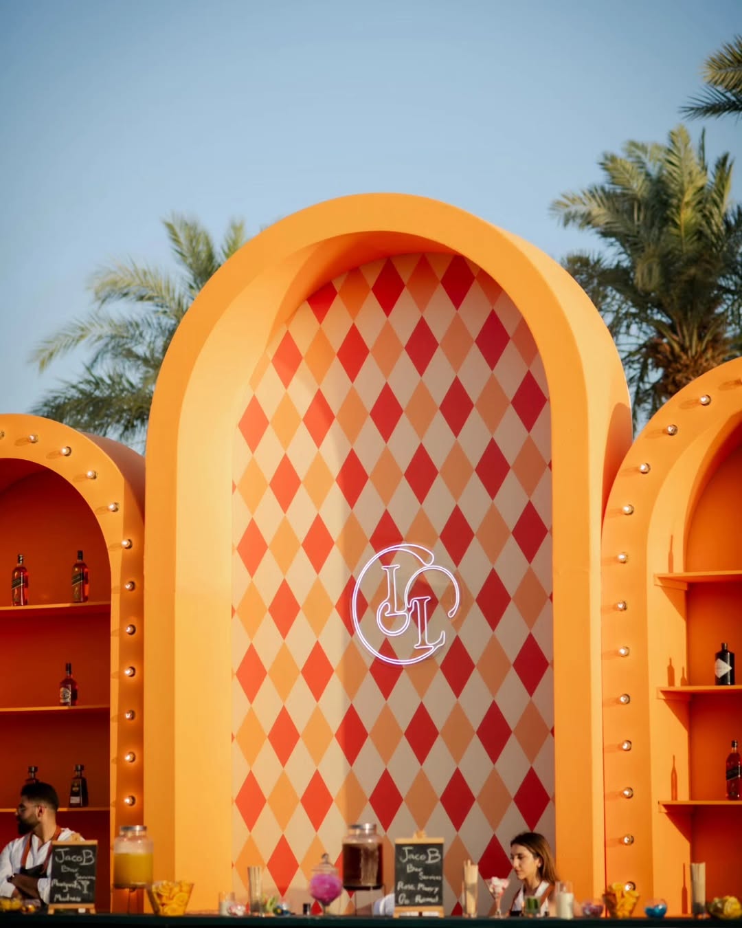 Zest by the Sea — orange arched bar